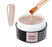 Sincero Salon Solid Builder Gel for Nails - Nude Cover - Hard Gel Builder for Extension - Nail Repair and Strengthener - LED UV Builder Gel for Nails - Use with Nail Forms - Nail Hardener Gel 15ml