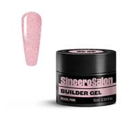 Sincero Salon Solid Builder Gel for Nails - Pearl Pink - Hard Gel Builder for Extension - Nail Repair and Strengthener - LED UV Builder Gel for Nails - Use with Nail Forms - Nail Hardener Gel 15ml