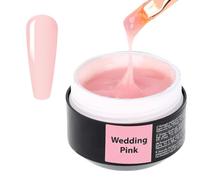SINCERO SALON UV LED Builder Gel - Wedding Pink - 4in1 Nail Strengthening, Protection and Extension Formula - Solid Gel For Professional Results - 15ml