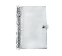 SinChic B5 Soft PVC Notebook Binder,Clear Soft PVC 9 Hole Ring Binder with Snap Button Waterproof Loose Leaf Notebook Folder for Diary Office Home School