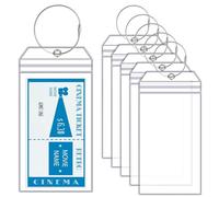 SinChic Cruise Luggage Tags Holder,6 PCS Waterproof Suitcase Tags Clear Durable Travel Tags for Luggage with Zip Seal & Steel Loops Cruise Accessories for Travel Vacation