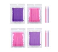 SinChic Microfibre Eyelash Sticks Brush, 400 PCS, Pink & Purple, 3.9 inches, Microfiber Tips, Plastic Handle, Eyelash Extension Accessories, Makeup & Dental Care