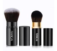 SinChic Retractable Makeup Brush,2 PCS Portable Travel Size Makeup Brushes Face Setting Powder Brush with Cover for Blush Bronzer Buffing Highlighter Flawless Powder Cosmetics