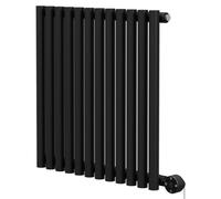 Sinclair Colore Horizontal Digital Thermostatic Single Panel Electric Radiator | Matt Black | Mild Steel | 600mm x 595mm