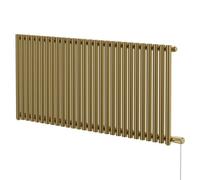 Sinclair Colore Horizontal Single Panel Electric Radiator | Brushed Brass | Mild Steel | 600mm x 1395mm