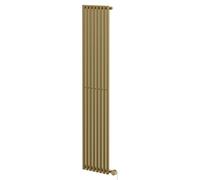 Sinclair Colore Vertical Digital Thermostatic Single Panel Electric Radiator | Brushed Brass | Mild Steel | 1800mm x 395mm