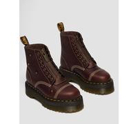 Sinclair Embroidered Ankle Boots in Grizzly Leather Brown