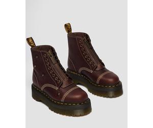 Sinclair Embroidered Ankle Boots in Grizzly Leather Brown