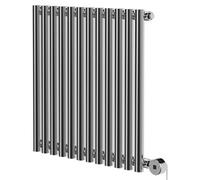 Sinclair Horizontal Digital Thermostatic Single Panel Electric Radiator | Chrome | Mild Steel | 600mm x 595mm