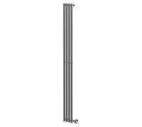 Sinclair Vertical Digital Thermostatic Single Panel Electric Radiator | Chrome | Mild Steel | 1800mm x 195mm