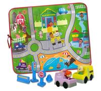 Sinco Creations Cocomelon Mega Playmat Set CoComelon Road Play Floor Mat & School Bus Set Play Village/Town Activity Mat| Ages 3 Plus Toddler Toys CoComelon Toys