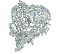 Sindary 3.2 Inch Love Heart Brooch Pin Pendant Austrian Crystals Wedding Bridal Jewelry UKB5652B4