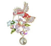 Sindary Charming 3.54" Animal Hummingbird Brooch Pin Austrian Crystal Pendant UKB6385 (Gold-Tone Multicolor)