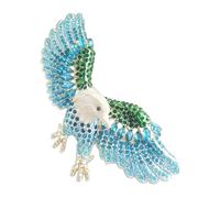 Sindary Unique 3.15" Eagle Brooch Pin Rhinestone Crystal Pendant BZ4717, 7.0cm (2.75") Length by 8.0cm (3.15") Width, Rhinestone Crystal
