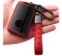 Sindeda for Mazda Key Fob Cover with Keychain Key Case Key Shell 360 Degree Full Protection Compatible with 2019-2025 Mazda 3, Mazda 3 Hatchback, 2020-2025 Mazda CX-5, CX-30, CX-9-Red