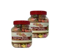 Sindhu Iced Gem Biscuits 200g Crunchy Bite-Sized Cookies Ideal for Gifting Tea-Time No Artificial Flavours Product from Sri Lanka Pack of 2