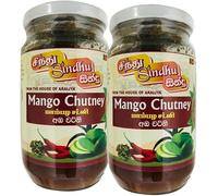Sindhu Mango Chutney 400g Sweet and Spicy Indian Style Traditional Condiment for Snacks, Meals No Added Preservatives Authentic Taste Product from Sri Lanka Pack of 2