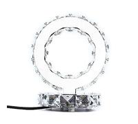 Sindipanda Led Crystal Table Lamps 220V Bling Table Lamp Shade Glitter Romany Sparkly Crushed Diamond Silver for Living Room, Dining Room, Study Room, Bedroom Crystal Table Lamp