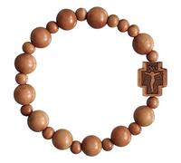 Sine Cera Catholic Rosary Bracelet Jujube Wood 10mm