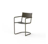 Sine Dining Chair with Armrests Dark Green