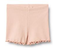 Sine Ribbed Organic Cotton Baby Shorts Pale Pink 9 months