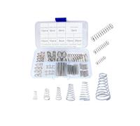Sineky 100pcs Taper Springs Assortment Kit, 304 Stainless Steel Tower Compression Springs Set, Small Spring Conical Silver Tone