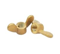 SINEKY 5pcs M3 M4 M5 M6 M8 M10 M12 M14 Brass Wing Nuts Copper Butterfly Nuts Hand Tighten Nut(M8)