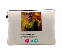 Sinestro Super Heroes Social Network Encounter Love Comic Book Laptop Case for Computer and Tablet 10 Inches Printed in France Linen Look