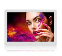 SINFU Photo 14.1 Inch Widescreen Digital Photo Frame Electronic Album Video Player, 1280 * 800 High Resolution Human Sensing Function, Photo Album/Video/Calendar Player, Gift,White