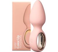 Sinful Color Up Silicone Vib rating Plug 2.3in, Waterproof, 21 Modes Peach