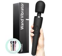 Sinful Sex Wand Vibrator - Luxy Extra Powerful Magic Vibrator Wand - Quiet, Splashproof, Wireless Massage Vibabrator for Women with 10 Vibration Settings Clitoris Stimulator Sex Toy - Black