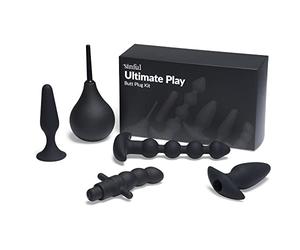 Sinful Vibrating Anal Training Kit with 4 Silicone Butt Plugs for Progressive Training | Beginner Sex Toys Set for Men, Women & Couples - Anal Plug Set with Vibrator - Vibrating Butt Plug Sex Toy Kit