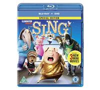 Sing NEW Blu-Ray + DVD Includes 3 New Mini Movies