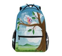 Sing Bird Tree Shoulder Backpack Student Bookbags for Travel Kid Girls Boys