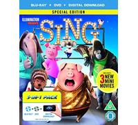 Sing - Matthew McConaughey, Scarlett Johansson, Reese Witherspoon - Blu-ray + DVD - Includes 3 Mini Movies