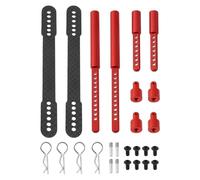 SING F LTD 1 Set RC Car Body Post Mounts Front Rear Shell Column Compatible with AXIAL 1/10 SCX10 90046 90047 RC Car, Red