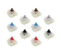 SING F LTD 10pcs Mechanical Keyboard 3-pin RGB Transparent Replacement Switch with SMD LED PCB Plate Mounted for RGB Mechanical Gaming Keyboard