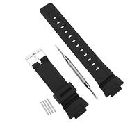 SING F LTD 16mm Black Rubber Waterproof Watch Strap Replacement Watch Strap Band Watch Belt for Casio G-Shock G101/G100/G2110/G2310