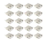 SING F LTD 20Pcs USB 2.0 Type A 4 Pin Female DIP PCB Socket Connector Consumer Electronics Industrial