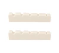SING F LTD 2Pcs 5 String Electric Bass Bridge Nut Replacement Part 5 String Bass Guitar Top Nut 46x6x10.8-9.3mm Suitable for 5 String Bass, Ivory