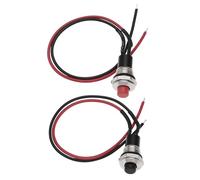 SING F LTD 2Pcs Electric Guitar Kill Switch 10mm Round Button Switch Momentary Push Button Switch with Cable for Electric Guitar and Home Appliances