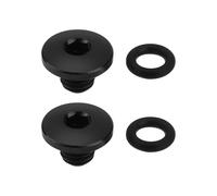 SING F LTD 2Set Bicycle Bleed Screw O Ring Bike Split Body Oil Cap Screw TC4 Titanium Alloy M5x10mm Bolts Compatible with Shimano XT SLX Zee Deore LX (Black)