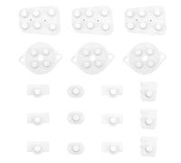SING F LTD 3 Set Game Controllers Conductive Silicone Button Pads Compatible with Nintendo 64 White