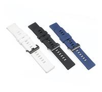 SING F LTD 3PCS Silicone Straps Compatible with AGPTEK LW11 Smartwatch Replacement Watch Bands Quick Release Wristbands Black & Dark Blue & White