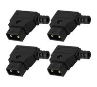 SING F LTD 4Pcs 3.7mm Male D-Tap Connector Dtap Plug Compatible with V-Mount Compatible with Anton Camera Batteries Black
