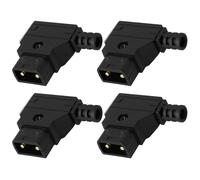 SING F LTD 4Pcs 4.2mm Male D-Tap Connector Dtap Plug Compatible with V-Mount Compatible with Anton Camera Batteries Black