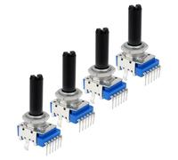 SING F LTD 4pcs 6pin B10K Dual Vertical Half Handle Potentiometer Handle Length 19mm Thread 8mm Nut Washer Accessory Suitable for Controlling Audio Equipment