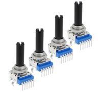 SING F LTD 4pcs 6pin B50K Dual Vertical Half Handle Potentiometer Handle Length 19mm Thread 8mm Nut Washer Accessory Suitable for Controlling Audio Equipment