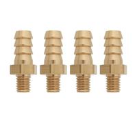 SING F LTD 4pcs M5x0.8 6mm Brass Barb Hose Tail Connector for Pond Pool Hose Pipe