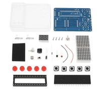 SING F LTD 51pcs DIY Mini Retro Handheld Game Console Kit Red Compatible for Electronics Learning Soldering Practice